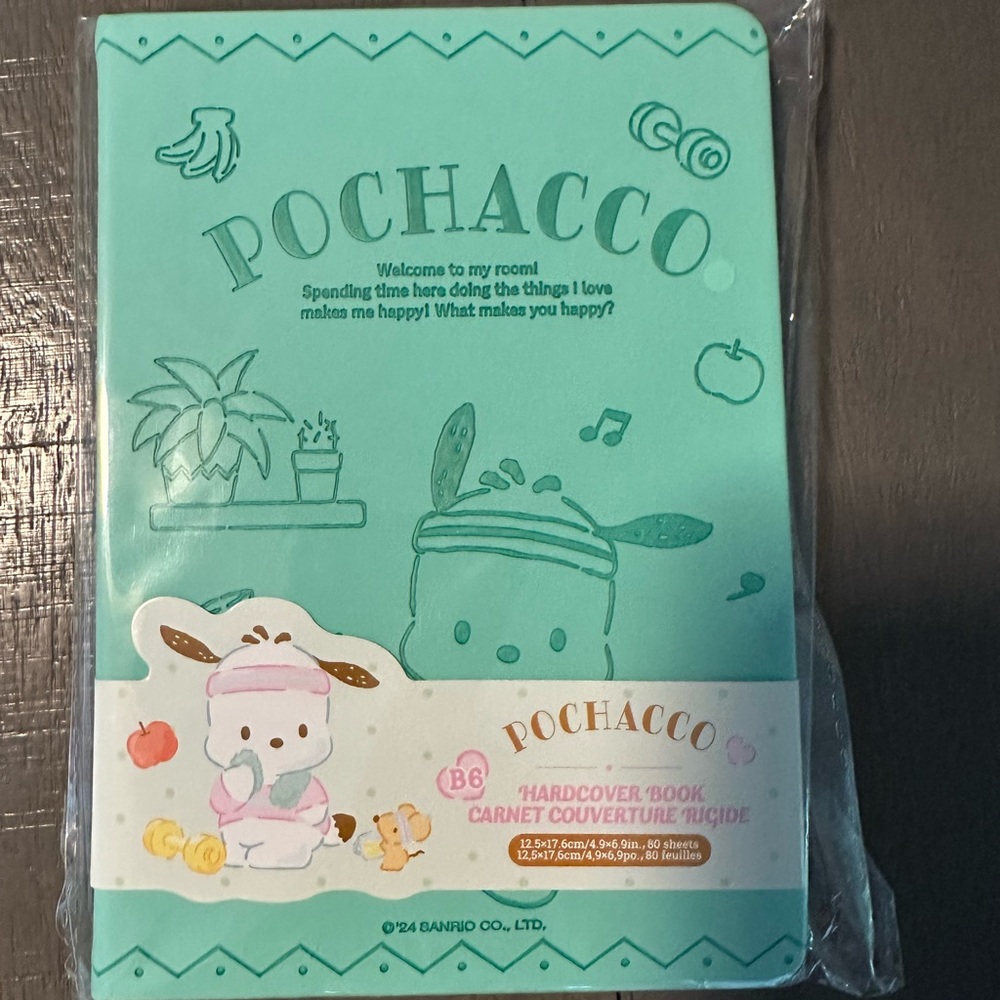 Sanrio Pochacco Teal Hardcover Journal